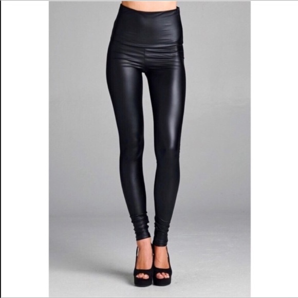 Pants - High Waisted Matte Vegan Leather. Sizes SMALL-XL